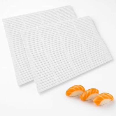 PARENCE . Set of 2 semi-Rigid Sushi mats Roll-up mats 24x21cm Reusable and hygienic Kitchen Accessories Ideal for Homemade persimmons White Colour 2 Pieces PARENCE . Set of 2 semi-Rigid Sushi mats Roll-up mats 24x21cm Reusable and hygienic Kitchen Accessories Ideal for Homemade persimmons White Colour 2 Pieces