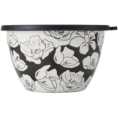 S'well Stainless Steel Salad Bowl Kit 1.9 Litre, Charcoal Bloom Comes with 60ml Condiment Container and Removable Tray for Organisation Leakproof, Easy to Clean, Dishwasher Safe S'well Stainless Steel Salad Bowl Kit 1.9 Litre, Charcoal Bloom Comes with 60ml Condiment Container and Removable Tray for Organisation Leakproof, Easy to Clean, Dishwasher Safe