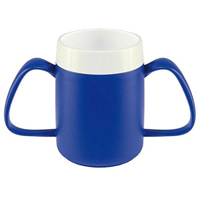 NRS Healthcare Blue/White Thermo Safe 2 Handled Mug NRS Healthcare Blue/White Thermo Safe 2 Handled Mug