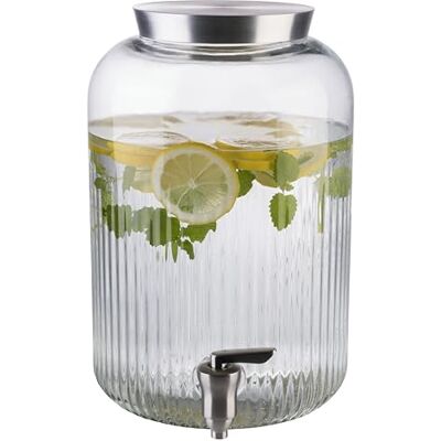 APS 10855 Beverage Dispenser, 7 Litres, Glass Container, Stainless Steel Tap, Diameter 20 cm, Height 30.5 cm APS 10855 Beverage Dispenser, 7 Litres, Glass Container, Stainless Steel Tap, Diameter 20 cm, Height 30.5 cm