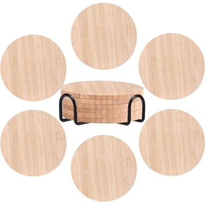 Generic Brooklyn Nine Nine Bamboo Wood Coasters Set of 6, Funny Novelty Coasters for Drinks with Holder Housewarming Gift Generic Brooklyn Nine Nine Bamboo Wood Coasters Set of 6, Funny Novelty Coasters for Drinks with Holder Housewarming Gift