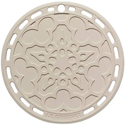LE CREUSET French Trivet, Silicone, Heat resistant to 250°C, 20 cm, Meringue, 42401207160000 LE CREUSET French Trivet, Silicone, Heat resistant to 250°C, 20 cm, Meringue, 42401207160000