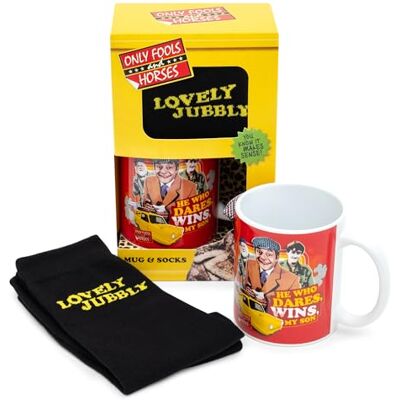 BEAMS INTERNATIONAL Only Fools and Horses Mug and Socks Gift Set Official Lovely Jubbly Socks and Mug Set Fathers Day, Dad, Boyfriend, Men, Women, Novelty Gifts, Unusual Birthday Presents BEAMS INTERNATIONAL Only Fools and Horses Mug and Socks Gift Set Official Lovely Jubbly Socks and Mug Set Fathers Day, Dad, Boyfriend, Men, Women, Novelty Gifts, Unusual Birthday Presents