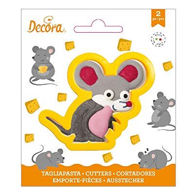 Decora 0255212 Mouse Plastic Cookie Cutter, Plastica, Yellow Decora 0255212 Mouse Plastic Cookie Cutter, Plastica, Yellow
