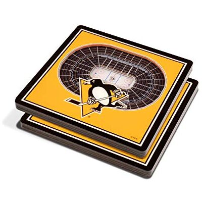 YouTheFan NHL Pittsburgh Penguins 3D StadiumViews Coasters, 4" x 4 YouTheFan NHL Pittsburgh Penguins 3D StadiumViews Coasters, 4" x 4
