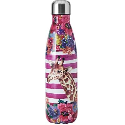 MIKASA Wild At Heart 500ml Water Bottle, Giraffe, Sleeved MIKASA Wild At Heart 500ml Water Bottle, Giraffe, Sleeved