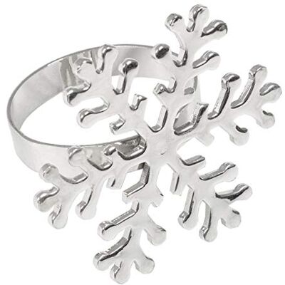 Mr Crimbo Pack of 4 Christmas Napkin Rings Silver Metal Table Lnen Holders Festive Dinner Settings Snowflake 4cm Mr Crimbo Pack of 4 Christmas Napkin Rings Silver Metal Table Lnen Holders Festive Dinner Settings Snowflake 4cm