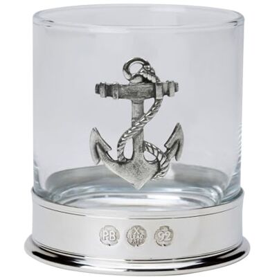 Nauticalia - Anchor Badge Whisky Tumbler - Glass Tumbler Nauticalia - Anchor Badge Whisky Tumbler - Glass Tumbler