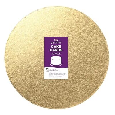 Culpitt 10" Round Cake Boards Pale Gold 2.7mm Cards For Celebration Desserts, Birthday Treats, Tiered Sponge, Cupcakes, and More! 10 inch, Pack Of 10 Culpitt 10" Round Cake Boards Pale Gold 2.7mm Cards For Celebration Desserts, Birthday Treats, Tiered Sponge, Cupcakes, and More! 10 inch, Pack Of 10