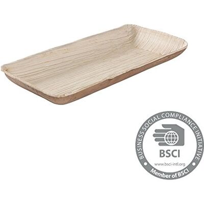 kaufdichgruen DTW05479 Palm leaf dip bowl, 25 pieces, angled, 125 ml, 13,5x8x2 cm, compostable kaufdichgruen DTW05479 Palm leaf dip bowl, 25 pieces, angled, 125 ml, 13,5x8x2 cm, compostable