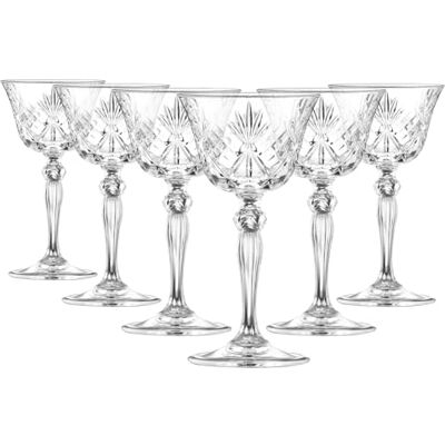 RCR Crystal Melodia Glass Champagne Saucers - 6 pcs RCR Crystal Melodia Glass Champagne Saucers - 6 pcs
