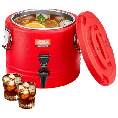 VEVOR Insulated Beverage Dispenser, 2.2 Gal/8L Thermal Hot and Cold Drink Server Dispenser with Spigot, Food-Grade Cooler Jug with 304 Stainless Steel Interior, for Tea Coffee Restaurant Outdoor VEVOR Insulated Beverage Dispenser, 2.2 Gal/8L Thermal Hot and Cold Drink Server Dispenser with Spigot, Food-Grade Cooler Jug with 304 Stainless Steel Interior, for Tea Coffee Restaurant Outdoor