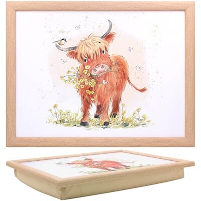 The Leonardo Collection Paper Shed Laptray Highland Cow, 40 x 30 x 5 cm The Leonardo Collection Paper Shed Laptray Highland Cow, 40 x 30 x 5 cm