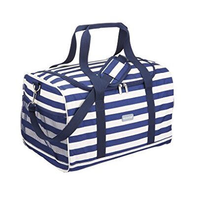 KitchenCraft "We Love Summer Extra-Large Nautical-Striped Family Cool Bag, 3 L (6.5 gal) – Navy Blue/White KitchenCraft "We Love Summer Extra-Large Nautical-Striped Family Cool Bag, 3 L (6.5 gal) – Navy Blue/White