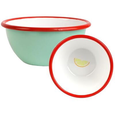 Talking Tables Handmade Small Enamel Bowl 12cm with Lemon Motif Shatterproof & Dishwasher Safe, Reusable Tableware for Indoor & Outdoor Dining, Snacks, Desserts, BBQs & Picnics Talking Tables Handmade Small Enamel Bowl 12cm with Lemon Motif Shatterproof & Dishwasher Safe, Reusable Tableware for Indoor & Outdoor Dining, Snacks, Desserts, BBQs & Picnics