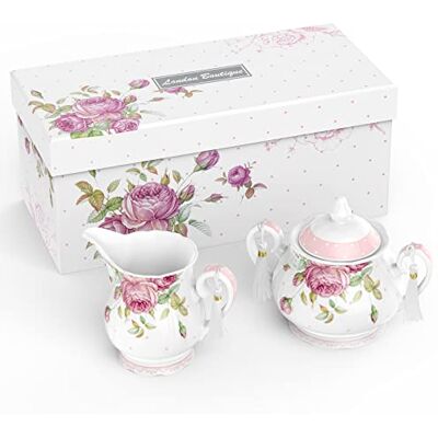 London Boutique Large Teapot Milk Jug Sugar Bowl Afternoon Tea Set Teapots Set New Bone China Vintage Flora Gift Box 1300ml (Milk Jug Sugar Bowl) London Boutique Large Teapot Milk Jug Sugar Bowl Afternoon Tea Set Teapots Set New Bone China Vintage Flora Gift Box 1300ml (Milk Jug Sugar Bowl)