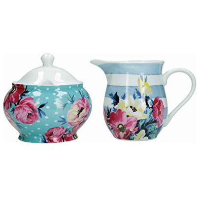 Mikasa - Clovelly - Porcelain - Sugar Bowl and Creamer Set Mikasa - Clovelly - Porcelain - Sugar Bowl and Creamer Set