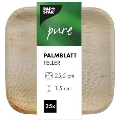 PAPSTAR Palmblatt Plate "pure" 25.5x25.5cm - Disposable Plate PAPSTAR Palmblatt Plate "pure" 25.5x25.5cm - Disposable Plate