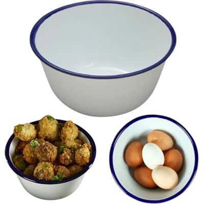 citystores ® 16cm Enamel Pudding Basin White Enamelware Enamel Cookware Enamel Crockery Rice Plate Pasta Plate Bowl Dinner Plate Round Pie Plate Soup Plate Mixing Bowl Deep Dish Tableware 0336 citystores ® 16cm Enamel Pudding Basin White Enamelware Enamel Cookware Enamel Crockery Rice Plate Pasta Plate Bowl Dinner Plate Round Pie Plate Soup Plate Mixing Bowl Deep Dish Tableware 0336