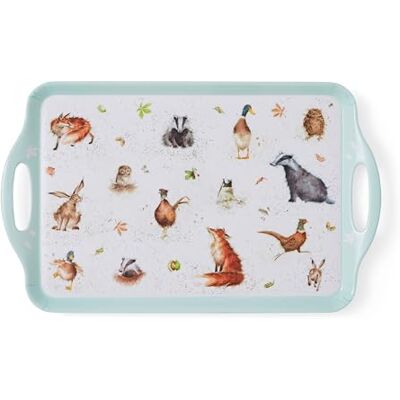 Pimpernel x Wrendale Designs Large Tray Durable Melamine Serving Tray with Handles, British Wildlife Designs, For Tea, Coffee & Snacks, Dishwasher Safe, Suitable for Everyday Use or Picnic Pimpernel x Wrendale Designs Large Tray Durable Melamine Serving Tray with Handles, British Wildlife Designs, For Tea, Coffee & Snacks, Dishwasher Safe, Suitable for Everyday Use or Picnic