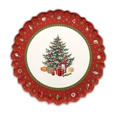 Villeroy & Boch Toy's Delight 33 cm Cake Plate, Red, Round Villeroy & Boch Toy's Delight 33 cm Cake Plate, Red, Round