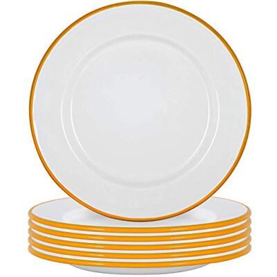 Argon Tableware - White Enamel Plate - 25.5cm Argon Tableware - White Enamel Plate - 25.5cm