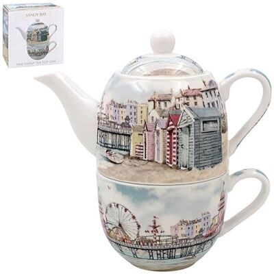 The Leonardo Collection Sandy Bay Tea for One By Macneil Studios Hand-Painted Ceramic Coastal Design Ideal for Relaxing Tea Time Elegant Tea Set for One Perfect for Beach Lovers The Leonardo Collection Sandy Bay Tea for One By Macneil Studios Hand-Painted Ceramic Coastal Design Ideal for Relaxing Tea Time Elegant Tea Set for One Perfect for Beach Lovers