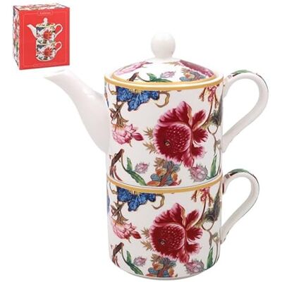 The Leonardo Collection Anthina Tea for One Set Lovely Design Tea Pot & Cup Set Ceramic Tea Pot Gift Set Floral Print Tea Pot for Home & Office The Leonardo Collection Anthina Tea for One Set Lovely Design Tea Pot & Cup Set Ceramic Tea Pot Gift Set Floral Print Tea Pot for Home & Office