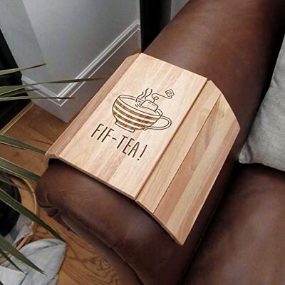 eBuyGB Engraved Sofa Tray -"FIF-TEA" Design Flexible Sofa Arm Tray, 50th Milestone Birthday Gifts for Men, Him Fiftieth Gift for Friend, Brother, Son, Dad, Husband eBuyGB Engraved Sofa Tray -"FIF-TEA" Design Flexible Sofa Arm Tray, 50th Milestone Birthday Gifts for Men, Him Fiftieth Gift for Friend, Brother, Son, Dad, Husband