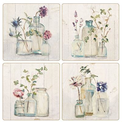 CoasterStone AS10180 Absorbent Coasters, Blossoms On Birch, Set of 4, 4-1/4 Inch, Stone, Multicolor CoasterStone AS10180 Absorbent Coasters, Blossoms On Birch, Set of 4, 4-1/4 Inch, Stone, Multicolor