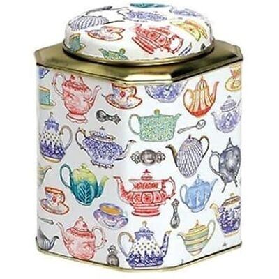 Emma Bridgewater Tea Caddy Cut Corner TEAPOTS Design 10cm Emma Bridgewater Tea Caddy Cut Corner TEAPOTS Design 10cm