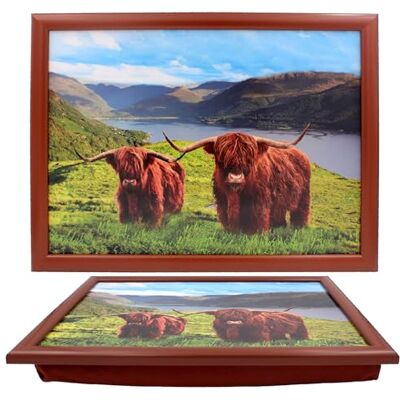 The Leonardo Collection Highland Cow Laptray For Food Serving & Breakfast Comfortable Bean Bag Lap Trays With Cushion Durable Food Tray For Eating On Lap Multipurpose Laptrays For Home & Adults The Leonardo Collection Highland Cow Laptray For Food Serving & Breakfast Comfortable Bean Bag Lap Trays With Cushion Durable Food Tray For Eating On Lap Multipurpose Laptrays For Home & Adults