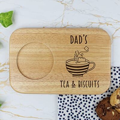 eBuyGB Dad's Tea & Biscuits Board, Wooden Treat Board, Snack Tray, Father's Day, Birthday Gifts for Dad eBuyGB Dad's Tea & Biscuits Board, Wooden Treat Board, Snack Tray, Father's Day, Birthday Gifts for Dad