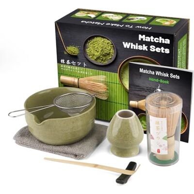Lafefe 7 Pcs Matcha Set, Matcha Kit for Ceremony, Matcha Tea Set for Making Latte, Japanese Matcha Ceremony Kit, Bamboo Matcha Whisk Set and Bowl(chawan) with All Accessories, Gift for Matcha Lover Lafefe 7 Pcs Matcha Set, Matcha Kit for Ceremony, Matcha Tea Set for Making Latte, Japanese Matcha Ceremony Kit, Bamboo Matcha Whisk Set and Bowl(chawan) with All Accessories, Gift for Matcha Lover