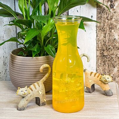 ProdBuy Limited 2 x Clear Glass Carafe Servers ProdBuy Limited 2 x Clear Glass Carafe Servers