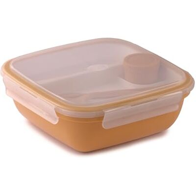Snips Lunch Box 1.5 L, Toucan Pattern, Tray and Cutlery, Made in Italy Snips Lunch Box 1.5 L, Toucan Pattern, Tray and Cutlery, Made in Italy