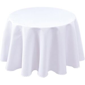 Biscaynebay Fabric Round Tablecloths 70 Inches in Diameter, White Water Resistant Tablecloths for Dining, Kitchen, Wedding and Parties etc. Machine Washable Biscaynebay Fabric Round Tablecloths 70 Inches in Diameter, White Water Resistant Tablecloths for Dining, Kitchen, Wedding and Parties etc. Machine Washable
