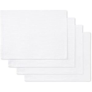 Martha Stewart Honeycomb Modern Farmhouse Reversible Placemat 4-Pack Set, White, 13"x17.5 Martha Stewart Honeycomb Modern Farmhouse Reversible Placemat 4-Pack Set, White, 13"x17.5