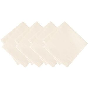 Elrene Home Fashions Continental Solid Texture Water and Stain Resistant Fabric Dining Napkins, Set of 4, 17"x17", Ivory Elrene Home Fashions Continental Solid Texture Water and Stain Resistant Fabric Dining Napkins, Set of 4, 17"x17", Ivory