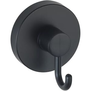 WENKO Vacuum-Loc Hooks Black, Set of 2 Towel Rails, Hooks for Towels and Accessories, Fixing Without Drilling with Vacuum, Plastic Black Painted, Loft Style, Each 6 x 6.7 x 5 cm WENKO Vacuum-Loc Hooks Black, Set of 2 Towel Rails, Hooks for Towels and Accessories, Fixing Without Drilling with Vacuum, Plastic Black Painted, Loft Style, Each 6 x 6.7 x 5 cm