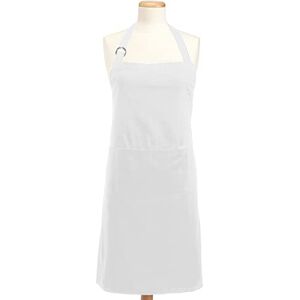 DII 100% Cotton, Professional Unisex Bib Chef Kitchen Apron, Adjustable Neck & Waist Ties, Front Pocket, Durable, Comfortable, Restaurant Cafe Unifrom, Perfect for Cooking, Baking, BBQ-White DII 100% Cotton, Professional Unisex Bib Chef Kitchen Apron, Adjustable Neck & Waist Ties, Front Pocket, Durable, Comfortable, Restaurant Cafe Unifrom, Perfect for Cooking, Baking, BBQ-White