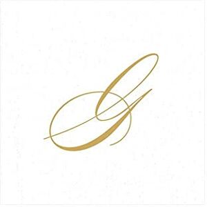 Caspari Signature Gold Initial G Paper Linen Cocktail Napkins, White Pearl, Pack of 30 Caspari Signature Gold Initial G Paper Linen Cocktail Napkins, White Pearl, Pack of 30