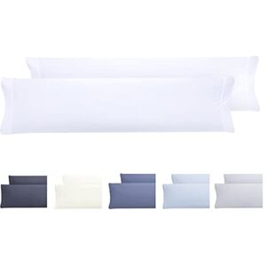TODOCAMA White Microfiber Pillow Cover Set - Hypoallergenic, 120x40 cm TODOCAMA White Microfiber Pillow Cover Set - Hypoallergenic, 120x40 cm