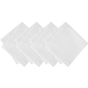 Elrene Home Fashions Continental Solid Texture Water and Stain Resistant Fabric Dining Napkins, Set of 4, 17"x17", White Elrene Home Fashions Continental Solid Texture Water and Stain Resistant Fabric Dining Napkins, Set of 4, 17"x17", White