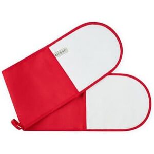 LE CREUSET 4-Layered Textile Double Oven Gloves, Stain Resistant, Red, 95001000600000 LE CREUSET 4-Layered Textile Double Oven Gloves, Stain Resistant, Red, 95001000600000