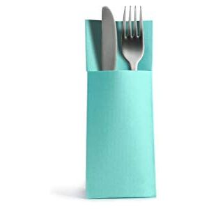 Alvotex Airlaid 50 Cutlery Bags Fabric Like Disposable Napkin, Paper, Blue Mint, 32X40 cm Alvotex Airlaid 50 Cutlery Bags Fabric Like Disposable Napkin, Paper, Blue Mint, 32X40 cm