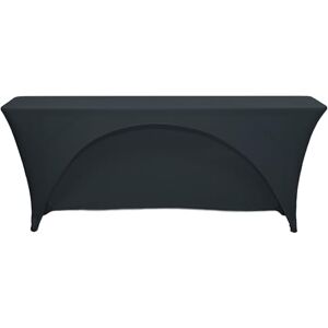 YOUR CHAIR COVERS Spandex 6 Ft x 18 Inches Open Back Rectangular Table Covers Black YOUR CHAIR COVERS Spandex 6 Ft x 18 Inches Open Back Rectangular Table Covers Black