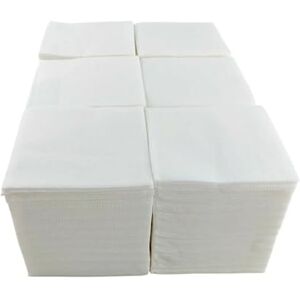 Hostelnovo 600 White Paper Napkins – Small and Individual – Micro-dot Texture – Thicker and Absorbent – Ideal for Catering Events, Bars and Parties – 10 x 10 cm Folded – Hostelnovo 600 White Paper Napkins – Small and Individual – Micro-dot Texture – Thicker and Absorbent – Ideal for Catering Events, Bars and Parties – 10 x 10 cm Folded –