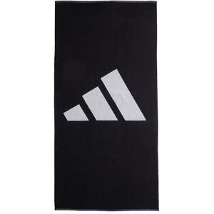 adidas Unisex Brand Stripes Towel, Black/White, L adidas Unisex Brand Stripes Towel, Black/White, L