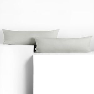 DecoKing 2 Pillowcases 20 x 120 cm Jersey 100% Combed Cotton Zip Silver Amber DecoKing 2 Pillowcases 20 x 120 cm Jersey 100% Combed Cotton Zip Silver Amber